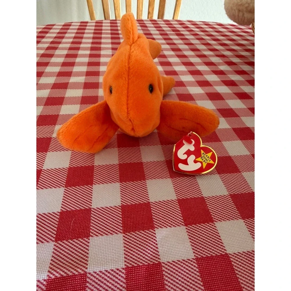 Ty Beanie Baby Goldie Goldfish Orange Plush Stuffed Animal Collectible Toy 1994